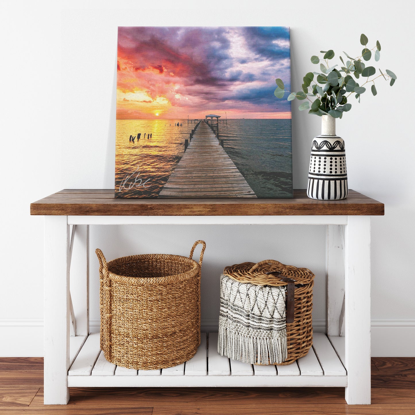 Fairhope American Legion Pier Fire & Ice - Canvas Photo Wrap