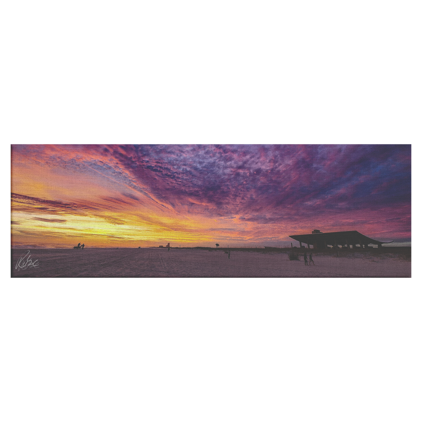 Gulf Shores Sunset - Purple Haze - Panorama Canvas Photo Wrap