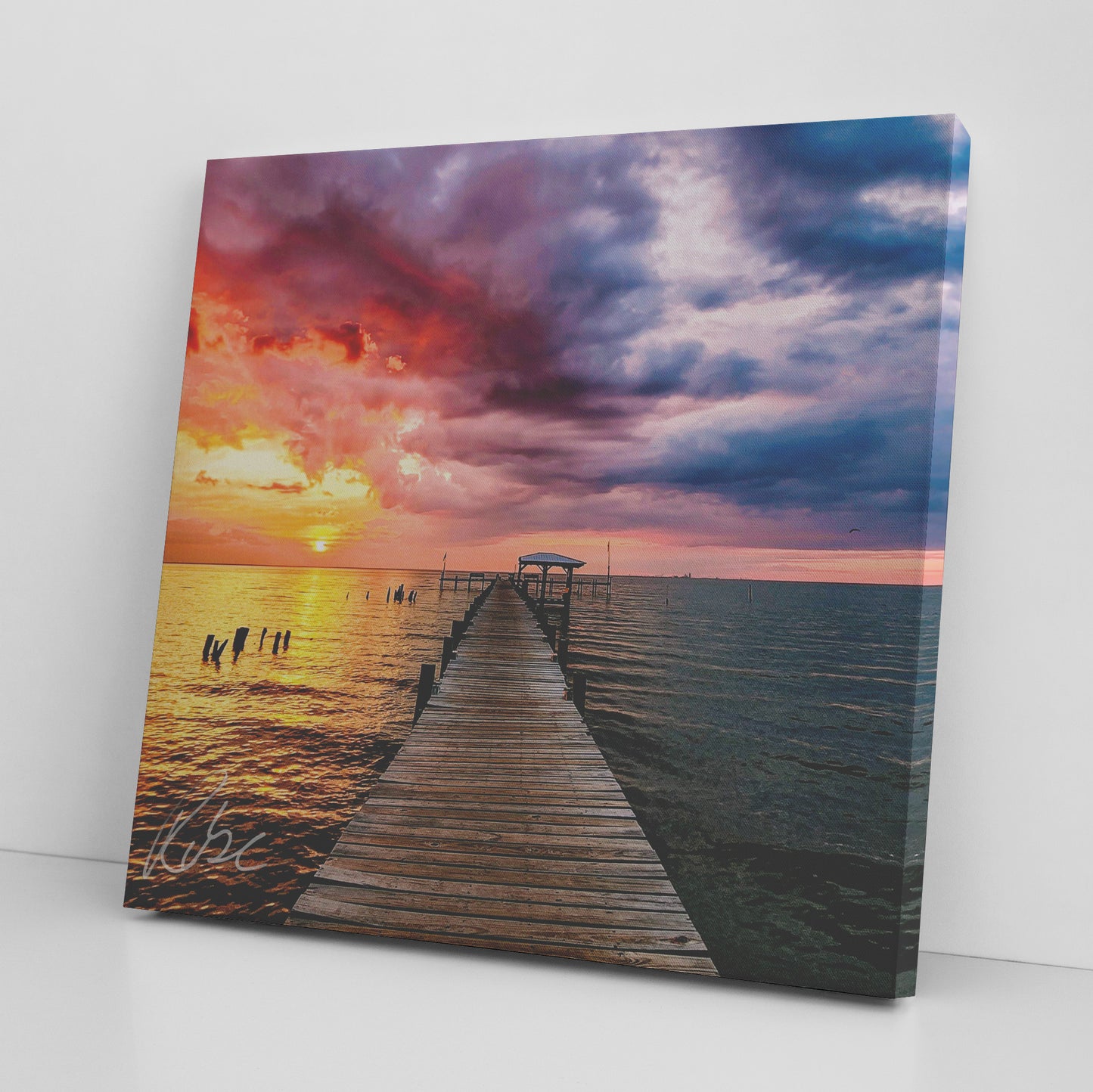 Fairhope American Legion Pier Fire & Ice - Canvas Photo Wrap