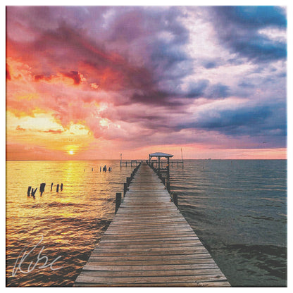 Fairhope American Legion Pier Fire & Ice - Canvas Photo Wrap