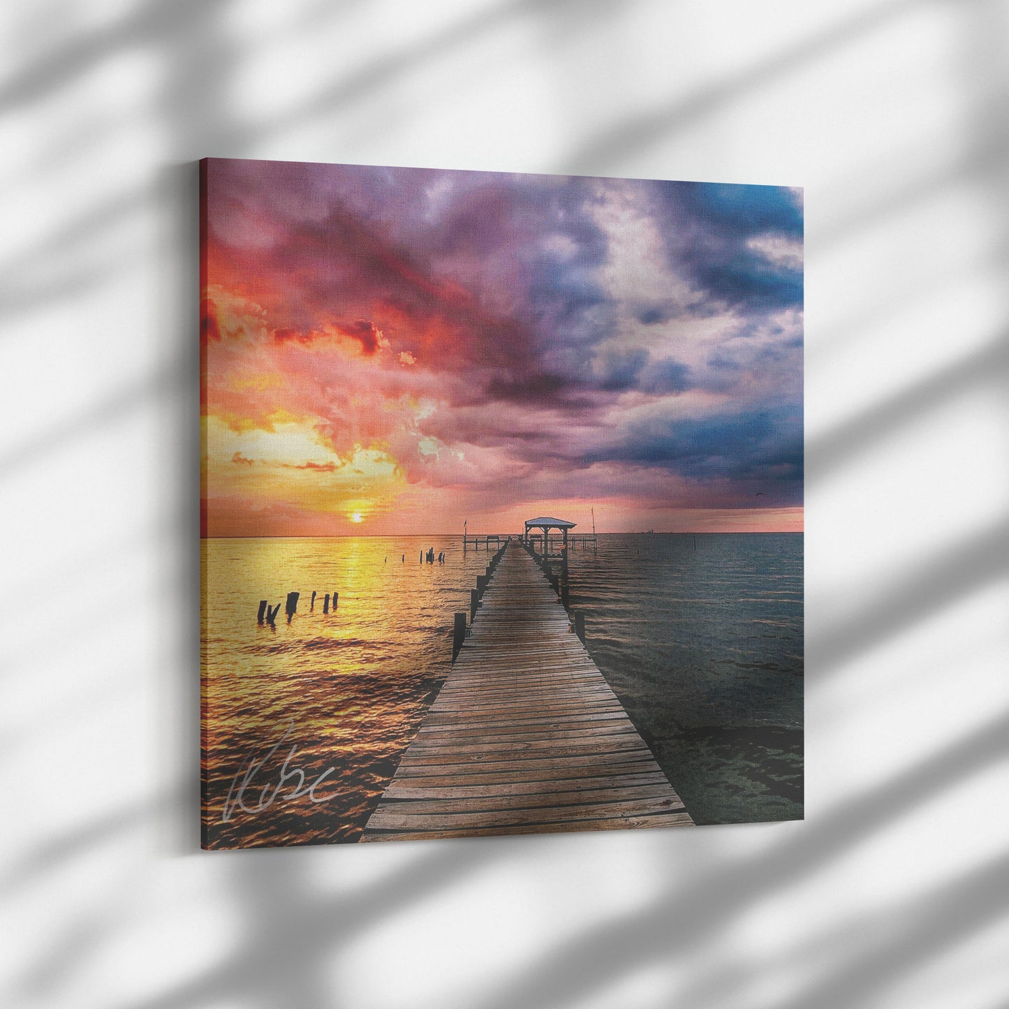 Fairhope American Legion Pier Fire & Ice - Canvas Photo Wrap