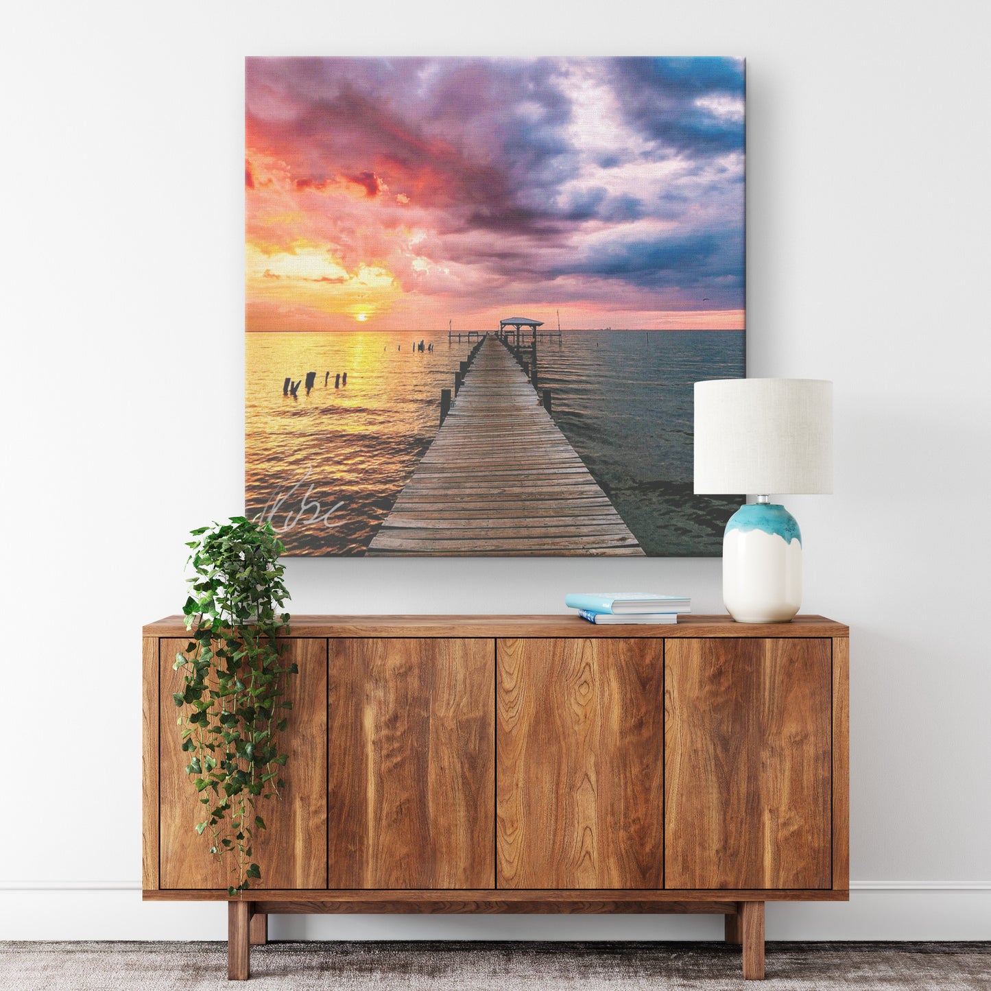 Fairhope American Legion Pier Fire & Ice - Canvas Photo Wrap