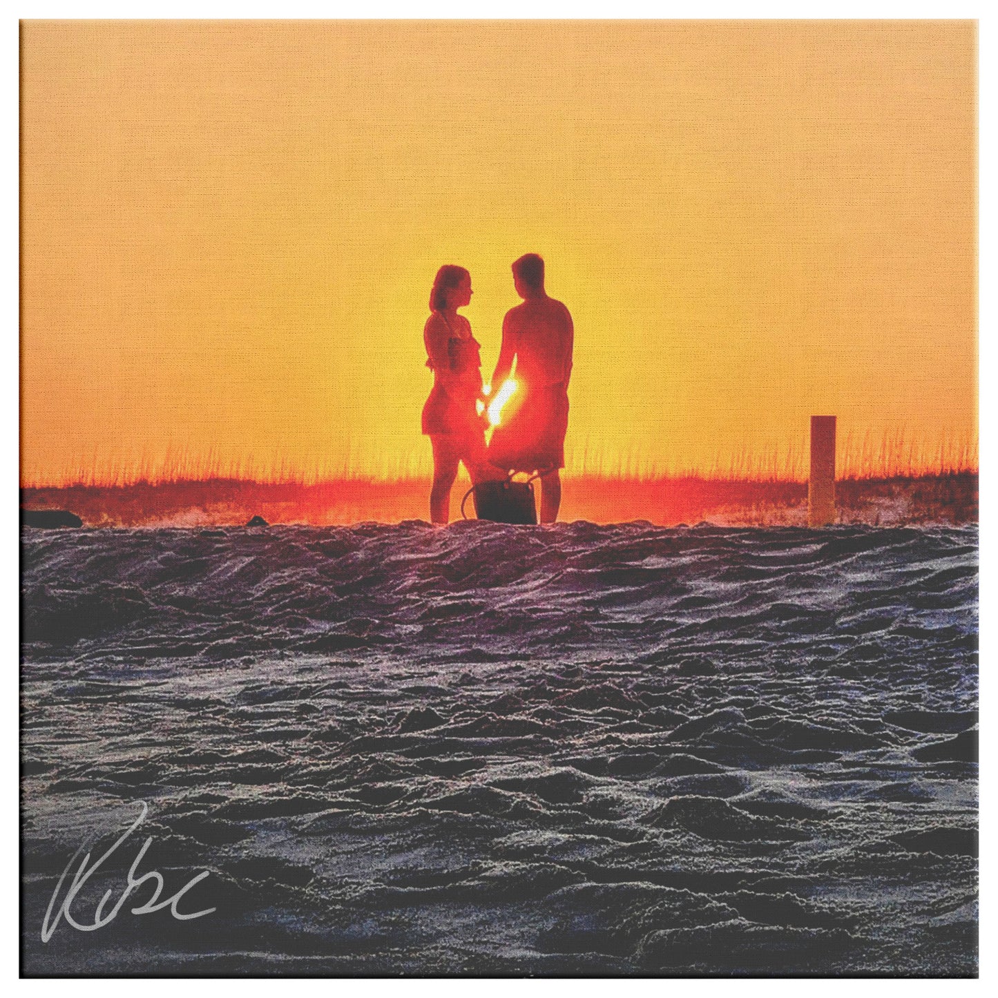 Gulf Shores Love - Canvas Photo Wrap