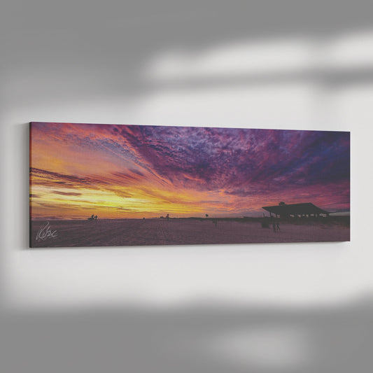 Gulf Shores Sunset - Purple Haze - Panorama Canvas Photo Wrap