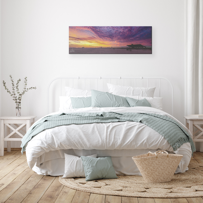 Gulf Shores Sunset - Purple Haze - Panorama Canvas Photo Wrap