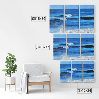 Hurricane Idalia Surf - 3 Canvas Photo Set