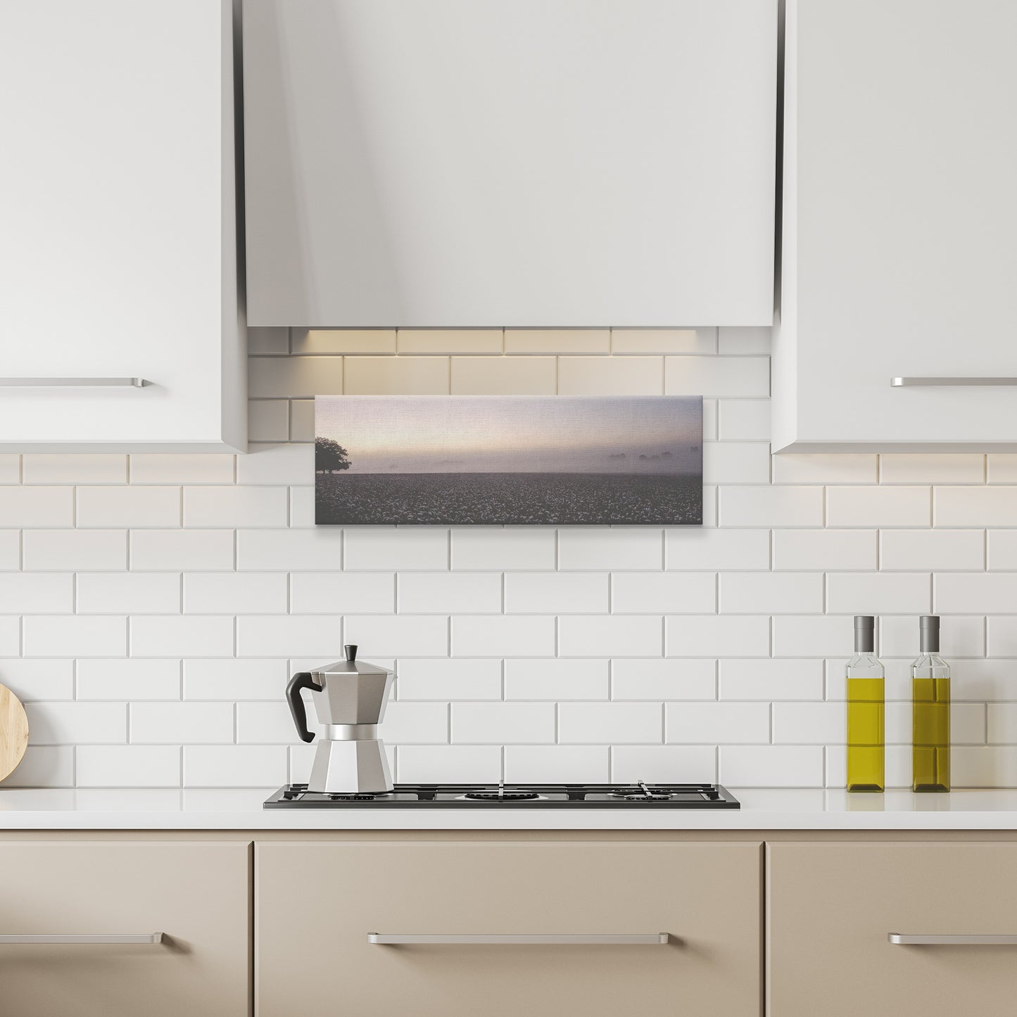 Old Battles Fairhope Cotton Field - Panorama Canvas Photo Wrap