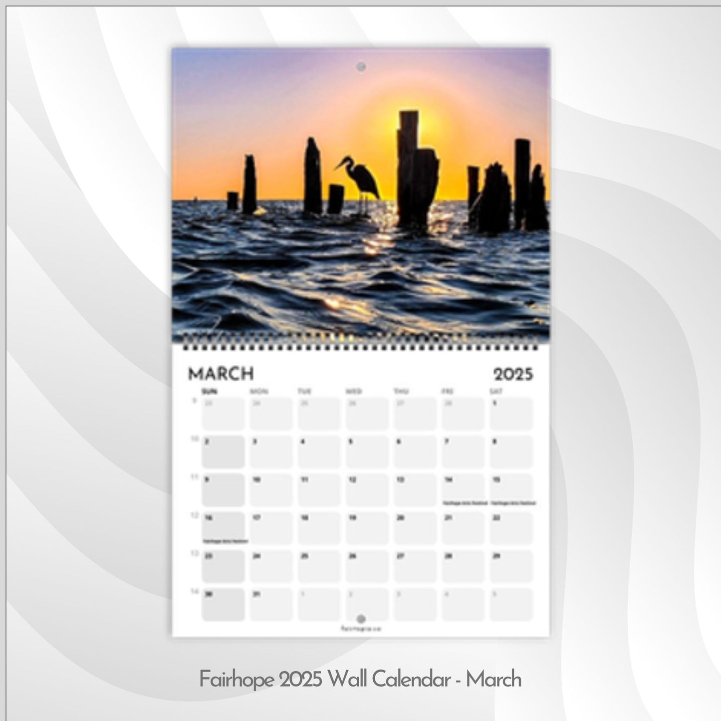 Fairhope 2025 Wall Calendar - 12 Month Coastal Nature Photography Collection